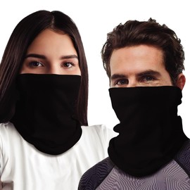 wonderCat LONDON Unisex Neck Warmer, Tube Seamless Multifunctional Balaclavas, Face Cover, Face mask, Cycling mask, Ski Mask, Face Snoods Headwear, Cycling Daily Wear (Black)