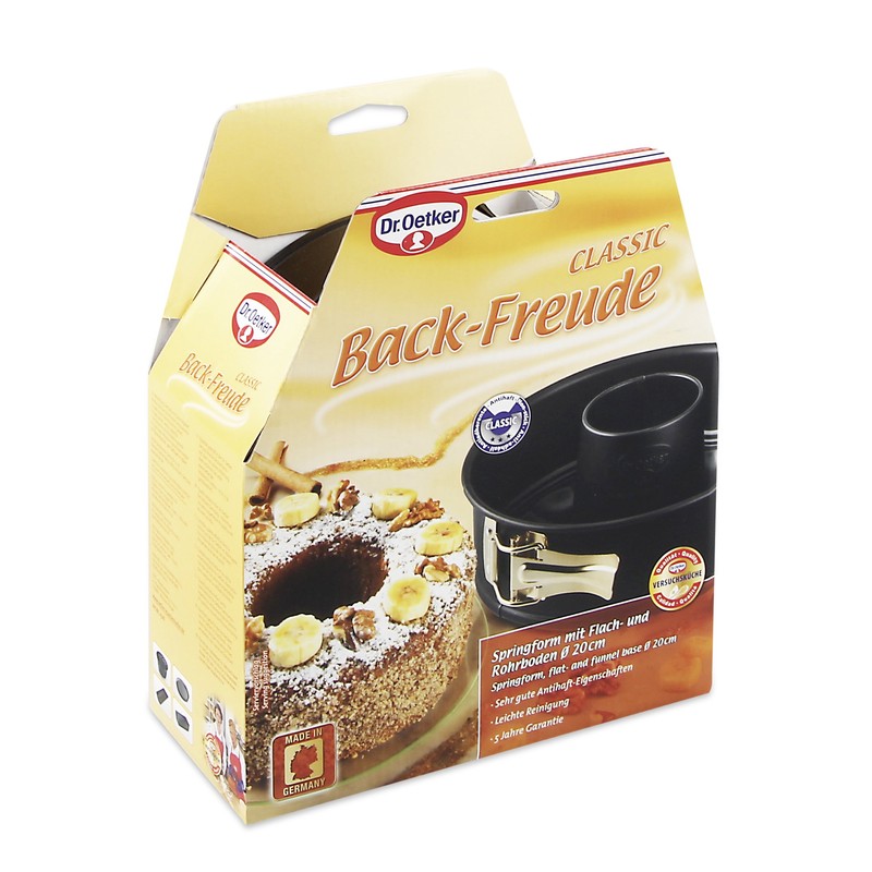 Dr. Oetker 2508 Springform mit Flach- und Rohrboden Ø 20