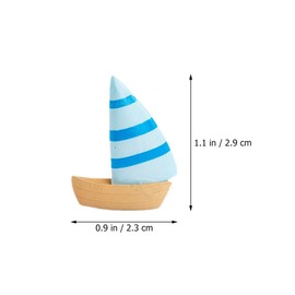 Abaodam 10pcs Miniature Fairy Garden Accessories Mini Fishing Boat Nautical Figurine Decor Models Ornament Landscaping Mini Figurine Multi-Function Mini Figurine Doll Sailboat PVC