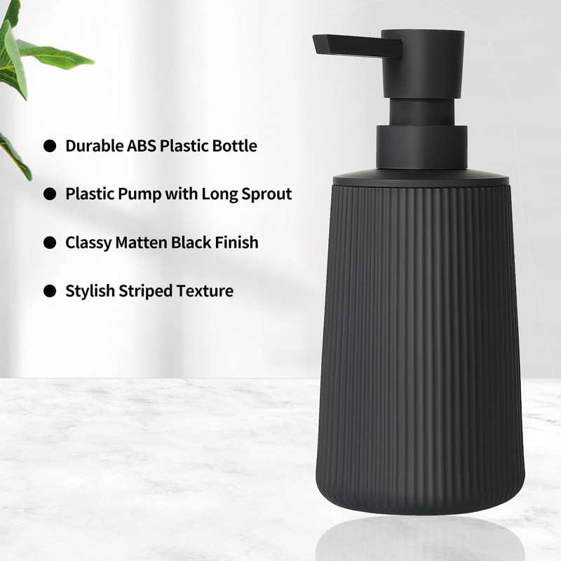 zuxzmj Black Hand Soap Dispenser with No Rust Pump for