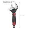 Ausla Adjustable 6 inch wrench, wide jaw, large opening, steel