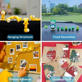 300 PCS Mounting Putty, Double Sided Sticky Dots, Upgraded Clear Sticky Tack Putty Removable Gel Glue Putty for Poster Museum Wall Hanging