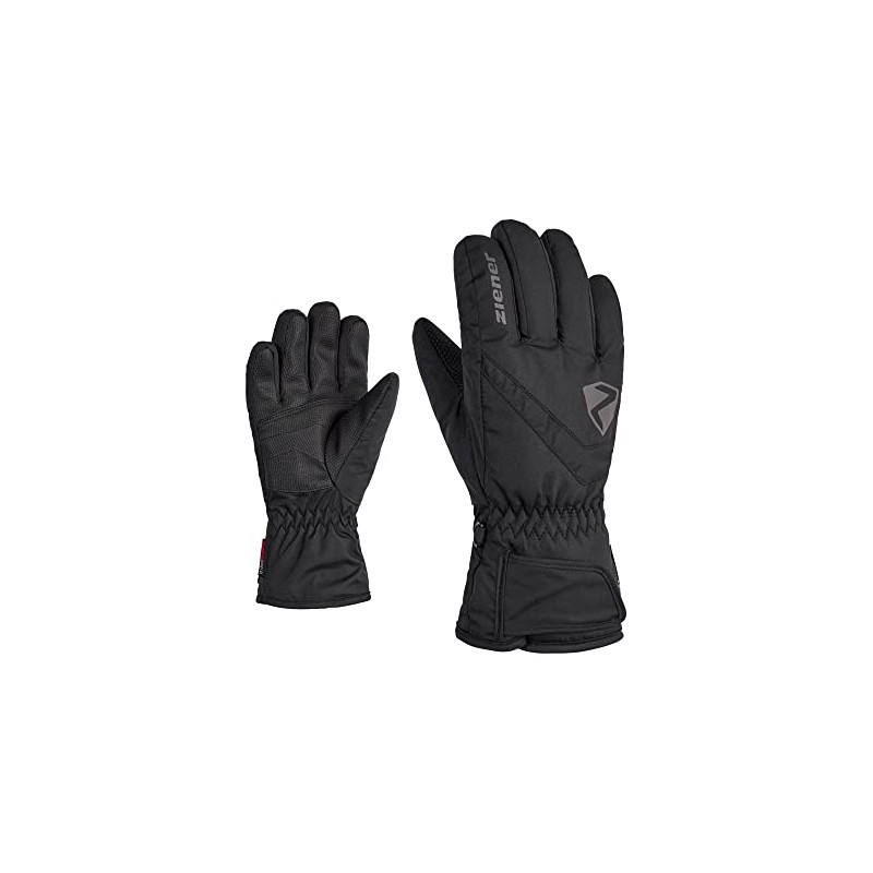 Ziener LORIKO Children's Ski Gloves, Winter Sports, Waterproof, Breathable, Black,
