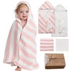 HardNok Muslin Hooded Baby Towel 4 Pack, Preuim Muslin 6