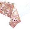 Sparkle and Bash Rustic Plastic Tablecloth for Weddings (54 x