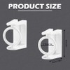LELE LIFE 8pcs 360 Rotating Ring Curtain Rod Brackets, No