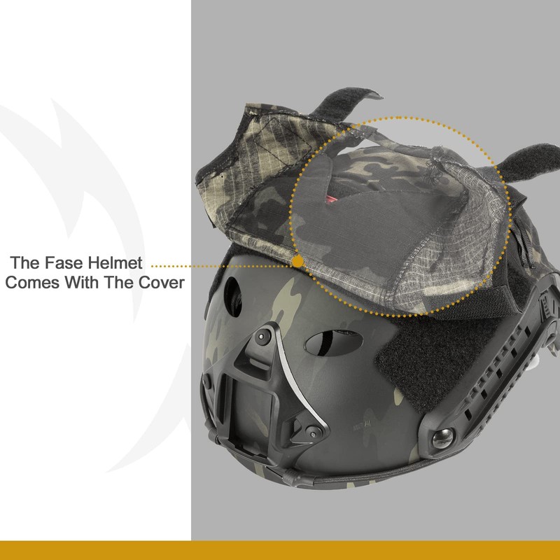 OneTigris PJ Tactical Quick Helmet with Removable Helmet Cover for