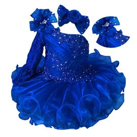 Jenniferwu G086 Infant Toddler Baby Newborn Little Girl's Pageant Party Birthday Dress Royal Size 5T …