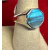 Natural Creations mens sterling silver ring Size 9 Labradorite