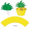 Beistle 36 Piece Pineapple Cupcake Wrappers, 8", Yellow/Green