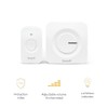 Garza - Portable Wireless Doorbell 1 Push Button + 1