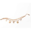 Deelfel Women's Pink Gold Initial Ping Gold 18k Titanium Bracelet