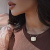 Mini Belt Buckle Necklace (Initial) - Gold - Letter: X,