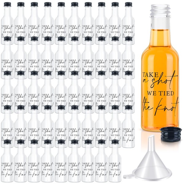 Bokon Mini Wedding Liquor Bottles Take a Shot We Tied