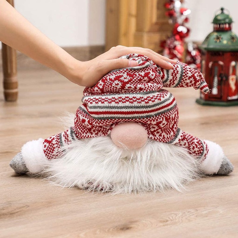 Gnome Christmas Tree Topper,Gnome Christmas Ornaments Santa Gnomes Plush Party