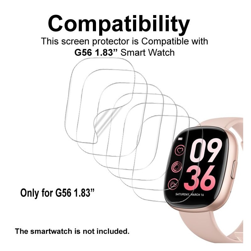 smaate Screen Protector Compatible with 1.83” G56 Banlvs Sanorum Smart