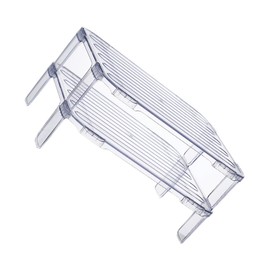 SHOWERORO 2pcs stacking shelf freezer rack Kitchen Storage Rack foldable cabinet shelf kitchen fridge organizer stackable shelves refrigerator organizer clear shelf as kitchen supplies fruit