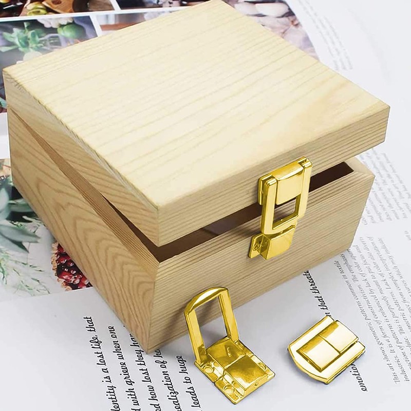Pack of 15 Stainless Steel Box Hasp Box Jewellery Box