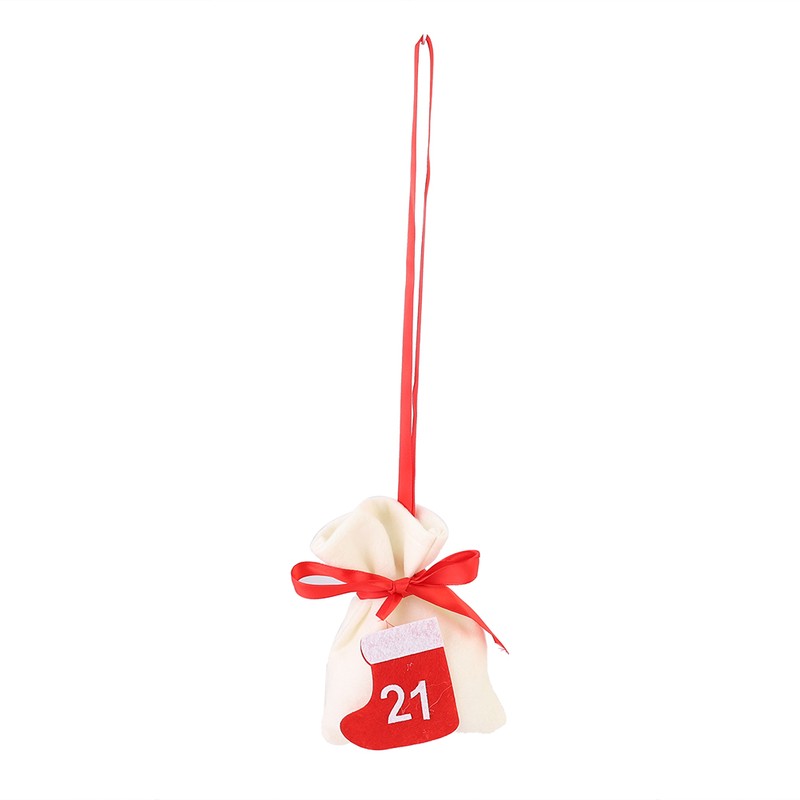 Christmas New Year Countdown Advent Hanging Calendar Gift Bags Pouches