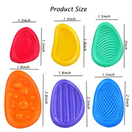 Quiet Fidget Toys, 6 Pcs Delicate And Unique Anxiety Toys, Portable Anger Management Toys, Sensory Stone, Suitable For Anxiety Relief, Stress Calming Fidget Toys Adults