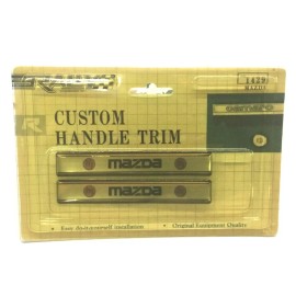 Rally NOS! VINTAGE RALLY CUSTOM DOOR HANDLE TRIM, MAZDA, RED & SILVER, No. 1429