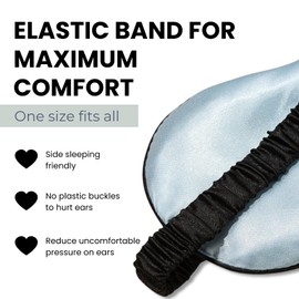 LCBD Satin Sleep Eye Mask, Cute Panda Eye Mask for Sleep, Soft Silk Satin Sleeping Mask Blindfold for Women and Men, Blackout Eyeshade Eye Cover Travel Essentials