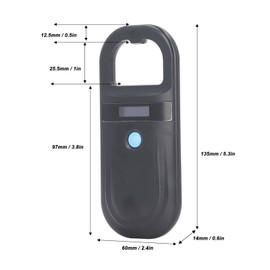 LiebeWH Pet Microchip Scanner Rechargeable Animal Tag Reader with LED Display Supports ISO11784 85 FDX B and EMID for Small Animal Management, LiebeWHxvrzpha0nd