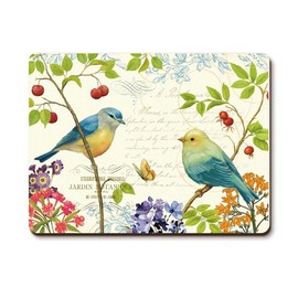 YaYiYo Rural Restaurant Favors Decor Cork Coaster Lovely Cute Bird Placemat Dining Table Mats 2PCS - 40 x 30 cm (15.7 X 11.8 Inch)