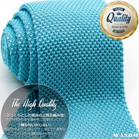 WANDM Pointed Knit Tie, Solid Color, Washable, Necktie, 2.8 inches (7 cm) Wide, 大剣先幅7cm×全長約145cm (細めのレギュラー幅)