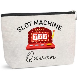 Slot Machine Casino Gambling Makeup Bag,Funny Gambler Casino Slot Machine Makeup Bag Cosmetic Bag Inspired Gambler Gifts Gambling Casino Lover Gift for Women Retirement Christmas Birthday Gifts