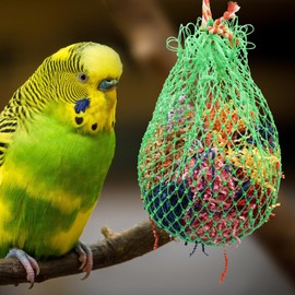 Jinkoozz Large Bird Shredder Ball Toy, Hanging Parrot Foraging Shredding Toy, Bird Cage Accessories, Suitable for Birds Parrots Parakeets Cockatiels Love Birds - 10 Inches in Diameter
