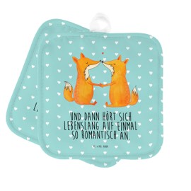 Mr. & Mrs. Panda Pot Holder Foxes Love - Gift, Couple, Wife, Husband, Friend, Pot Holder Set of 2, Pot Holder Funny, Pot Glove