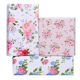 Floral Wrapping Paper 12 Sheets - Wedding Wrapping Paper Vintage Flower Gift Wrap Retro Rose Peony Hydrangea Print Gift Packing Paper for Bridal Shower,Birthday - 20" x 29"