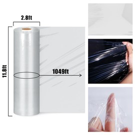 Winter Cover Seal for Above Ground Pools（1049 Feet）,Winter Pool Cover Saver Wrap for Keeps Swimming Pool Clear,Clear Pool Cover for A Variety of Round, Oval and Rectangular Pools (White)