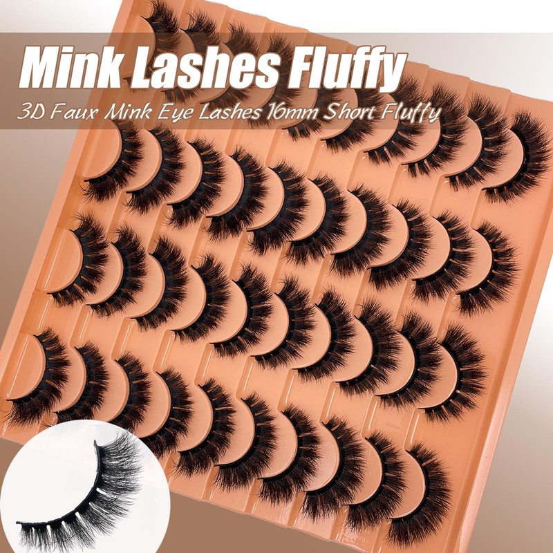 SISIYDY Fluffy Lashes Mink 3D Cat Eye Dramatic Thick Volume