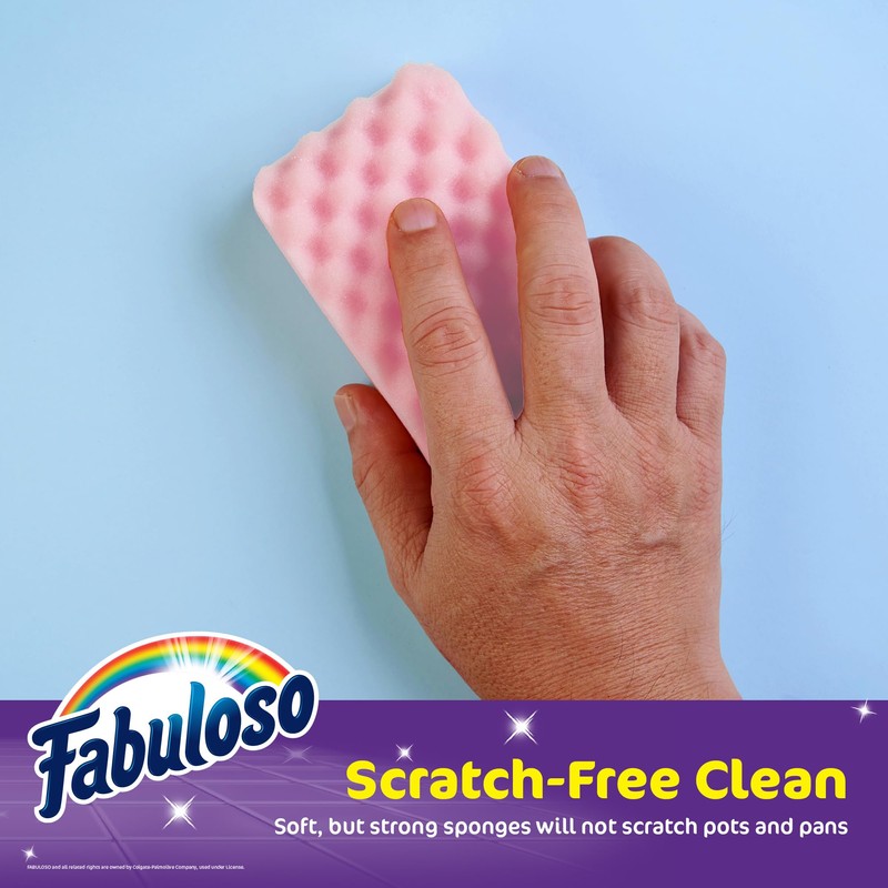 Fabuloso Sponges, Purple - Scratch-Free Scrubber for Dishes and Surfaces