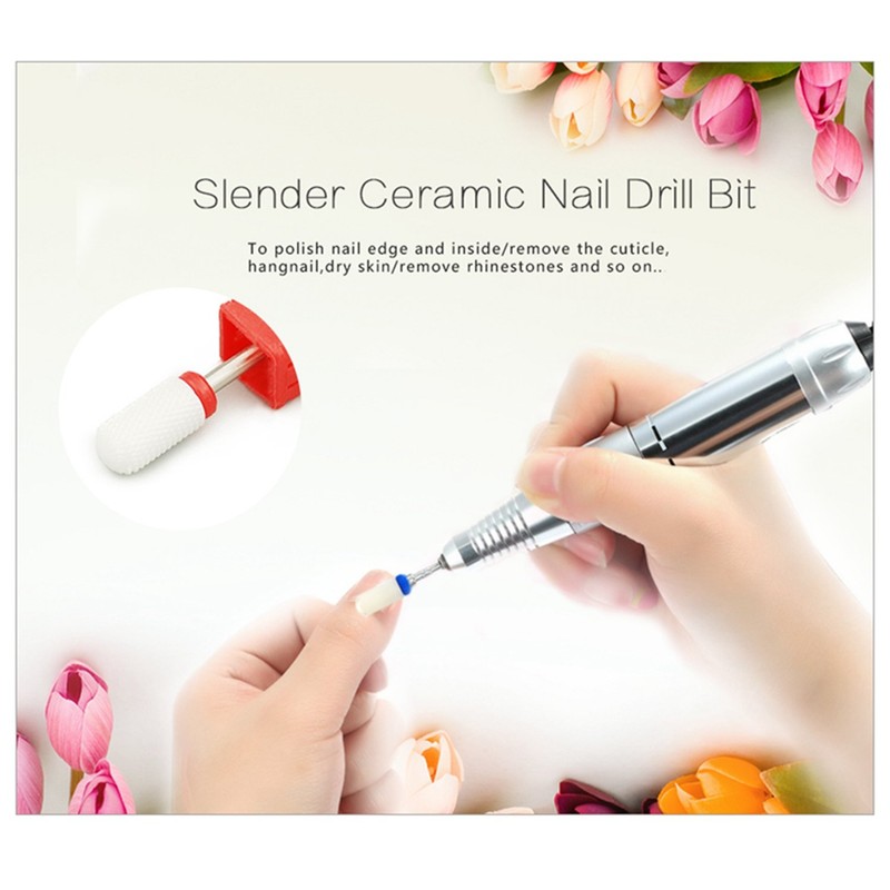 Rolabling Round Head Ceramic Nail Drill Bit For Electric Nail