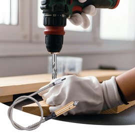 Flex Shank Extension Chuck Key Adapter Flexible Attachment for Electric Drills Compatible Rotary Grinder Tool Spare Parts for Polishing, Engraving, Drilling, Cutting