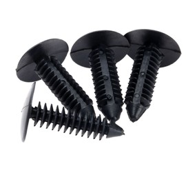 Dophee 50Pcs Car Retainer Clips Screw Fastener Rivet Retainers Hood Insulation Push Pin Plastic Clip Black