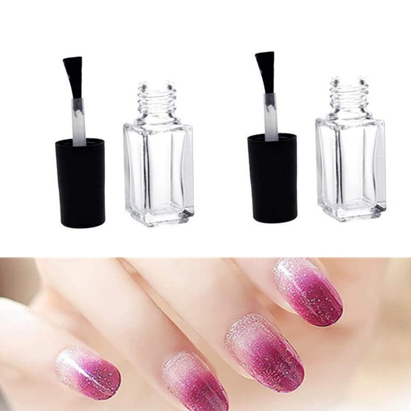 Ebonee 5ml Transparent Empty DIY Nail Polish Bottles Containers for