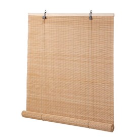 Bamboo Roller Blinds Shades,Outdoor Bamboo Roll Up,Vertical Lifting,Natural,Breathable,Waterproof Roller Shades for Privacy Protection,Sun Shade,Blackout,Ventilation,Easy Installation,31x72in（WxH