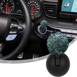 Bling Car Push Start Button Cover Diamond Joystick Car Starter Button Cover Cute Car Accessories for Women Interior Car Push to Start Accessories (Green)