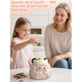 Piggy Bank, Kawaii Coin Pig High Capacity Piggy Bank Gift, Money Box Children with Openin for Banknote, Coin Savings, Suitable for Boys Girls Room Decoration Birthday Gift