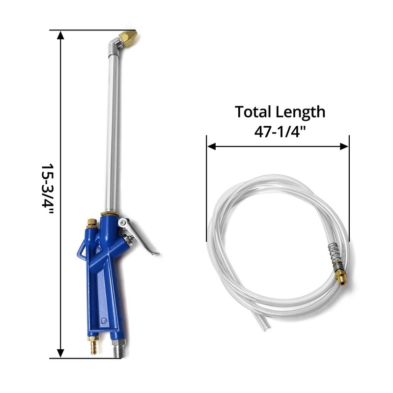 QWORK Air Blow Gun Pneumatic Engine Cleaning Gun with 4Ft
