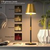 Timjorman Modern LED CordlessTable Lamp,4000mAh Rechargeable Battery Desk lamp,3 Level