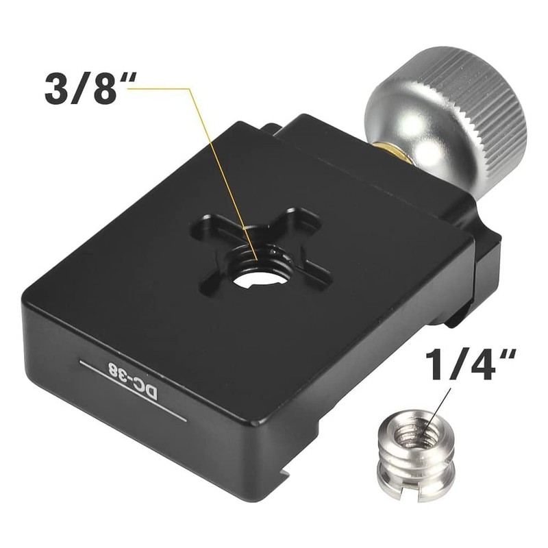 DC-38 Clamp for Camera Quick Release Plate Adjustable Solid Aluminium