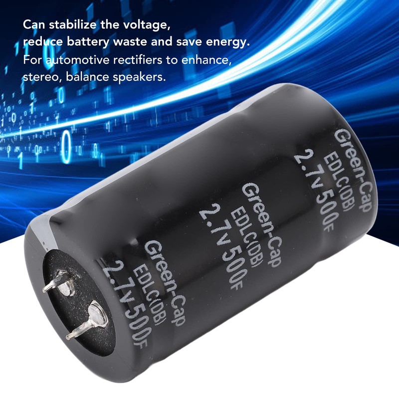 2pcs 2.7V 500F Capacitor Super Capacitor Rectifier Capacitor Energy Storage