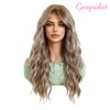 Geogroket Long Wavy Wig for Women Middle Part Wavy Charming
