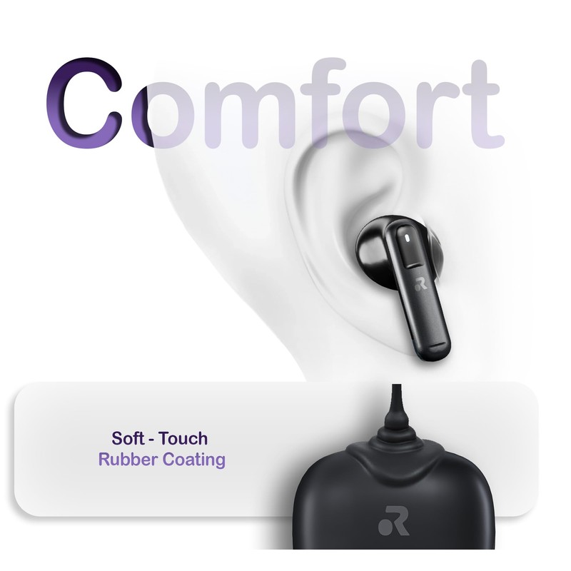 ORRO EcoBuds Wireless Earbuds, Semi In-Ear Design, Bluetooth 5.4 Earphones