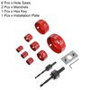 HARFINGTON 8pcs Hole Saw Set 3/4" - 2-1/2" (19mm-64mm) HSS